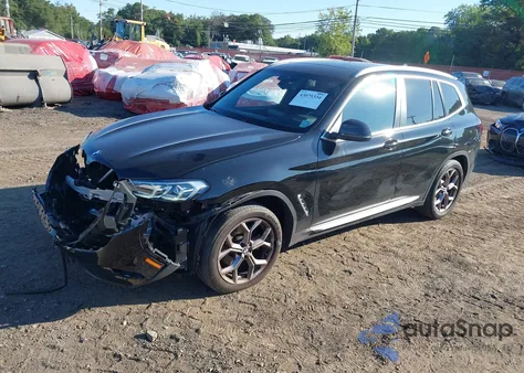 2022 BMW X3 xDrive30I z USA, uszkodzony, nr VIN 5UX53DP01N9J50131